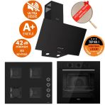 Ferre Flowart&silentart Viano Sessiz Yeni Seri Siyah Ankastre Set ( D086-SA + QBL62CS + SS205)