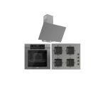 Ferre Fryart Artline Qep63cpr - Ss208 - D079-Sa 7 Prog. Dijital Turbo Ankastre Set - Gri