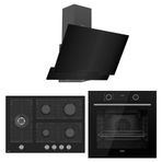 Ferre Fryart Bl Modüler Serisi D063 - BL135 - XE63CS Siyah 3'lü Ankastre Set