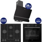 Ferre Fryart Chef Edition Siyah 3'lü Ankastre Set XE63CS-LN385-D080SA