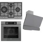 Ferre Fryart ED078 - XE63CPR -D082 3'lü Gri Ankastre Set