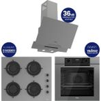 Ferre Fryart Gri Cam Ankastre Set | 9 Kademe Ocak | 7 Fonksiyon Fırın | 36 Db Sessiz