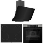 Ferre Fryart MS D063 - MS261 - XE63MI Inox Siyah 3'lü Ankastre Set