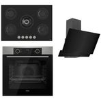 Ferre Fryart RS XE63Mi - RS035 - D063 3'lü Inox Siyah Ankastre Set