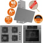 Ferre Fryart & Silentart Anfa Sessiz Antrasit Gri Ankastre Set (D088-SA+ QEP63CPR +SC408-WFA 1'wok) - Antrasit - Gri