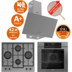 Ferre Fryart & Silentart Enq Yeni Seri Sessiz Antrasit Gri Ankastre Set (D088-SA+ QEP63CPR +LN388 ) - Antrasit - Gri