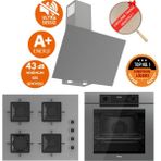Ferre Fryart & Silentart Lase Yeni Seri Sessiz Antrasit Gri Ankastre Set (D079-SA+ QEP63CPR +SS208) - Antrasit - Gri