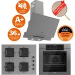 Ferre Fryart & Silentart Loca Yeni Seri Sessiz Antrasit Gri Ankastre Set (D065-SA+ QEP63CPR +SS208) - Antrasit - Gri