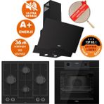Ferre Fryart & Silentart Vesco Yeni Seri Sessiz Siyah Ankastre Set ( D063-SA + QEP63CS + LN385)