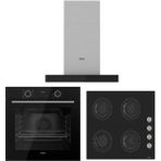 FERRE FRYART SİYAH SET ( D100 SİYAH DAVLUMBAZ-CS205 SİYAH OCAK- XE63CS FRYART SİYAH FIRIN )