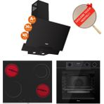 Ferre Fryart&buharlı Lumetra Sessiz Davlumbaz Elektrikli Siyah Ank. Set (D063-SA + MS263 + QEP64CS)