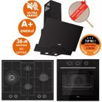 Ferre Fryart&silentart Jema Sessiz Yeni Seri Siyah Ankastre Set (D063-SA + QXE62CS + ED075-WFA Wok)