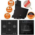Ferre Fryart&silentart-Steamart Movo Yeni Seri Sessiz Siyah Ankastre Set (D063-SA + QEP64CS +LN385)