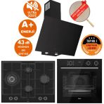 Ferre Fryart&silentart-Steamart Pima Sessiz Siyah Ankastre Set (D077-SA + XE64CS + ED075-WFA Wok )