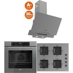Ferre Gray Plus Serisi 3lü Cam Ankastre Set (qbl63cpr-ss208-d065sa) Gri