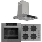 Ferre Gray Plus Serisi 3lü Cam Ankastre Set (QBL63CPR-SS208-D102)