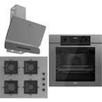 Ferre Grey Fryart 3 Lü Ankastre Set ( Qep63cpr - Sc208-fa - D082-sa ) A++ Sessiz Davlumbaz Gri