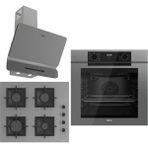 Ferre Grey FryArt 3 Lü Ankastre Set ( QEP63CPR - SC208-FA - D082-SA ) A++ Sessiz Davlumbaz