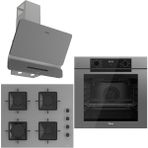 Ferre Grey FryArt 3 Lü Ankastre Set ( QEP63CPR - SS208 - D082-SA ) A++ Sessiz Davlumbaz