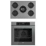Ferre Icon Plus 75 Serisi 2li Cam Ankastre Set (qbl63cpr-rs038) Gri