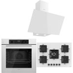 Ferre Icon Plus 75 Serisi 3lü Cam Ankastre Set (QBL63CB-SS036-D078)