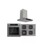 Ferre Icon Plus 75 Serisi 3lü Cam Ankastre Set (QBL63CPR-SC408-D102)