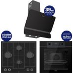 Ferre New Fryart Chef Edition Siyah 3'lü Ankastre Set QEP63CS-LN385-D080SA