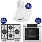 Ferre New Steamart & Fryart Chef Edition Beyaz 3'lü Ankastre Set QEP64CB-LN386-D064SA