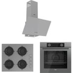 Ferre Pure Cs Serisi D088 - CS208 - XE61CPR Gri 3'lü Ankastre Set