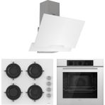 Ferre QBL62CB - CS206 - D064 Soft Line Beyaz 3'lü Ankastre Set