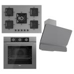 Ferre QXE62CPR - SS038 - D082 Gri 3'lü Ankastre Set