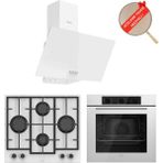 Ferre Silenart Yeni Seri Leva Beyaz Ankastre Set ( D087 + Ln386 + Qbl62cb)