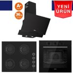 Ferre Silenart Yeni Seri Ultra Sessiz Siyah Ankastre Set ( QBL62CS + CS205-FA + D063 -Sa )