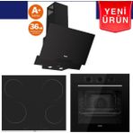 Ferre Silenart Yeni Seri Ultra Sessiz Siyah Ankastre Set (QBL62CS + MS261+ D063 -Sa)