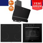 Ferre Silenart Yeni Seri Ultra Sessiz Siyah Ankastre Set ( Qbl62cs + Ms261+ D080 -Sa)