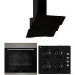 Ferre Siyah Cam Ankastre Set - XE61MDV / 2140 / D023