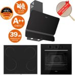 Ferre Spazio Ultra Sessiz Vitroseramik Elektrikli Ankastre Set (D080-SA + MS261 + QBL62CS ) - Siyah