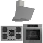 Ferre Ss Serisi Gri 5 Gözlü Ankastre Set ( QBL62CPR-SS038-D065 )
