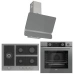 Ferre Steamart Bl Modüler Serisigri Cam Ankastre Set ( D082+Bl138+Xe64cpr)