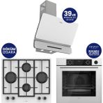 Ferre Steamart & Fryart Chef Edition Beyaz 3'lü Ankastre Set XE64CB-LN386-D081SA