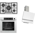Ferre Steamart Fryart ED036 - XE64CB - D081 3'lü Beyaz Ankastre Set