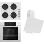 Ferre Steamart-Fryart-Sılentart Serisi Beyaz Set (CS206 + QEP63CB +D078-SA ) - Emaye Izgara