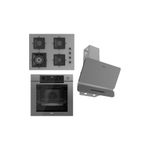 Ferre STEAMART-FRYART-SILENTART Serisi Gri Set (SC408-WFA + QEP64CPR +D082-SA ) - Döküm Izgara / 65