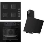 Ferre Steamart-Fryart-Sılentart Serisi Siyah Set (SS205 + QEP64CS +D077-SA ) - Emaye Izgara