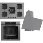 Ferre Steamart-Fryart SS038 - QEP64CPR - D079 Gri 3'lü Ankastre Set