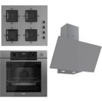 Ferre Steamart-Fryart SS208 - QEP64CPR - D079 Gri 3'lü Ankastre Set
