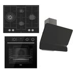 Ferre Steamart ve Fryart ED075 - XE64CS -D080 3'lü Siyah Ankastre Set