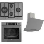 Ferre Steamart&fryart Serisi Buharlı Pişirme Gri Set (ED078 + XE64CPR +D065 ) - Antrasit
