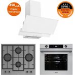 Ferre ve Afm Tech Marka Core Turbo Dijital Gri-Beyaz Ankastre Set ( LN388 + FM7701 +FM3301) - Antrasit - Gri