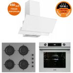 Ferre Ve Afm Tech Marka Unıt Turbo Dijital Gri-Beyaz Ankastre Set (Cs208-Fa + Fm7701 + Fm3301)